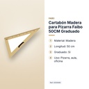 CARTABÓN MADERA PARA PIZARRA FAIBO 50CM GRADUADO  - características principales