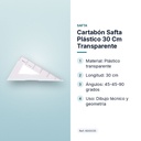 CARTABÓN SAFTA PLÁSTICO 30 CM TRANSPARENTE  - características principales
