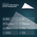 CARTABÓN SAFTA PLÁSTICO 30 CM TRANSPARENTE  - resumen de atributos