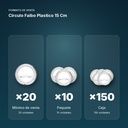 CIRCULO FAIBO PLASTICO 15 CM - formato de venta: paquete de 10, caja de 150