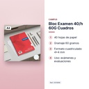 BLOC EXAMEN 40/H 60G CUADROS - características principales