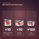 BLOC EXAMEN 40/H 60G CUADROS - formato de venta: paquete de 10, caja de 120