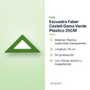 ESCUADRA FABER CASTELL GAMA VERDE PLÁSTICO 25CM  - características principales