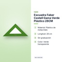ESCUADRA FABER CASTELL GAMA VERDE PLÁSTICO 28CM - características principales