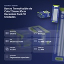BARRAS TERMOFUSIBLE DE COLA 7.5MMX10CM RECAMBIO PACK 10 UNIDADES - resumen de atributos