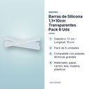 BARRAS DE SILICONA 1,1×10CM TRANSPARENTES PACK 6 UDS - características principales