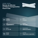 BARRAS DE SILICONA 1,1×10CM TRANSPARENTES PACK 6 UDS - resumen de atributos