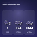 SILICONA LÍQUIDA BOTELLA 60ML - formato de venta: paquete de 24, caja de 144