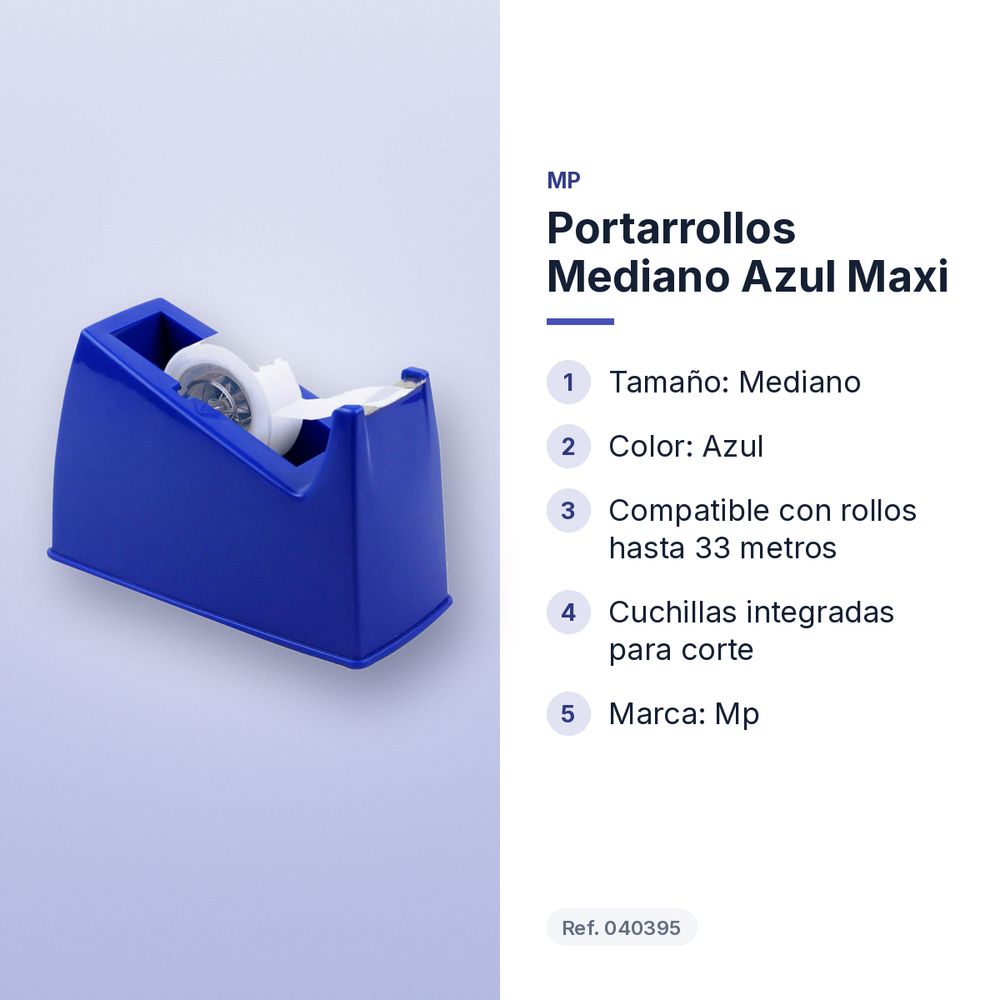 PORTARROLLOS MEDIANO AZUL MAXI - características principales