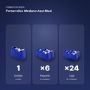 PORTARROLLOS MEDIANO AZUL MAXI - formato de venta: paquete de 6, caja de 24