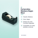 PORTARROLLOS MEDIANO NEGRO MAXI - características principales
