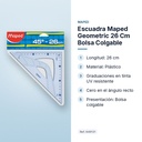 ESCUADRA MAPED GEOMETRIC 26 CM BOLSA COLGABLE - características principales