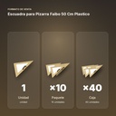 ESCUADRA PARA PIZARRA FAIBO 50 CM PLASTICO - formato de venta: paquete de 10, caja de 40