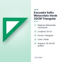 ESCUADRA SAFTA METACRILATO VERDE 25CM TRIANGULAR - características principales