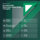 ESCUADRA SAFTA METACRILATO VERDE 25CM TRIANGULAR - resumen de atributos