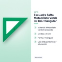 ESCUADRA SAFTA METACRILATO VERDE 30 CM TRIANGULAR - características principales