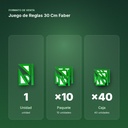 JUEGO DE REGLAS 30 CM FABER - formato de venta: paquete de 10, caja de 40