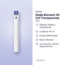 REGLA BISMARK 40 CM TRANSPARENTE - características principales
