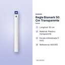 REGLA BISMARK 50 CM TRANSPARENTE - características principales