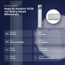 REGLA DE ALUMINIO 15CM CON BISEL Y ESCALA MILIMETRADA - resumen de atributos