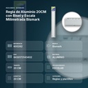 REGLA DE ALUMINIO 20CM CON BISEL Y ESCALA MILIMETRADA BISMARK - resumen de atributos