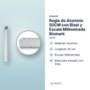 REGLA DE ALUMINIO 50CM CON BISEL Y ESCALA MILIMETRADA BISMARK - características principales
