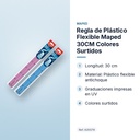 REGLA DE PLÁSTICO FLEXIBLE MAPED 30CM COLORES SURTIDOS - características principales