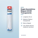 REGLA GEOMÉTRICA MAPED 20CM TRANSPARENTE - características principales
