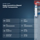 REGLA GEOMÉTRICA MAPED 20CM TRANSPARENTE - resumen de atributos