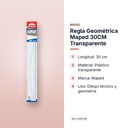 REGLA GEOMÉTRICA MAPED 30CM TRANSPARENTE - características principales