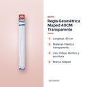 REGLA GEOMÉTRICA MAPED 40CM TRANSPARENTE - características principales