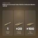 REGLA PARA ENCERADO FAIBO PLÁSTICO IMITACIÓN MADERA 100CM - formato de venta: paquete de 20, caja de 100