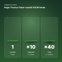 REGLA TÉCNICA FABER-CASTELL 30CM VERDE - formato de venta: paquete de 10, caja de 40