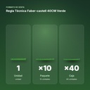 REGLA TÉCNICA FABER-CASTELL 40CM VERDE - formato de venta: paquete de 10, caja de 40