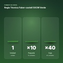 REGLA TÉCNICA FABER-CASTELL 50CM VERDE - formato de venta: paquete de 10, caja de 40
