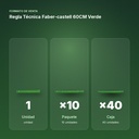REGLA TÉCNICA FABER-CASTELL 60CM VERDE - formato de venta: paquete de 10, caja de 40