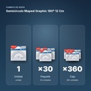 SEMICÍRCULO MAPED GRAPHIC 180º 12 CM - formato de venta: paquete de 30, caja de 360