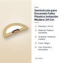 SEMICÍRCULO PARA ENCERADO FAIBO PLÁSTICO IMITACIÓN MADERA 34 CM - características principales
