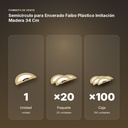 SEMICÍRCULO PARA ENCERADO FAIBO PLÁSTICO IMITACIÓN MADERA 34 CM - formato de venta: paquete de 20, caja de 100