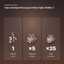 TIJERA DENTADA PICOS PARA FIELTRO FAIBO 7640B-2 - formato de venta: paquete de 5, caja de 25