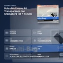 BOLSA MULTIUSOS A6 TRANSPARENTE CON CREMALLERA (18 × 14 CM) - resumen de atributos
