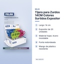 TIJERA PARA ZURDOS 14CM COLORES SURTIDOS EXPOSITOR - características principales