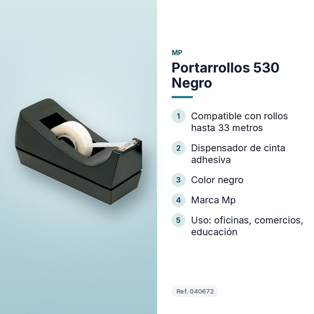 PORTARROLLOS 530 NEGRO  - características principales