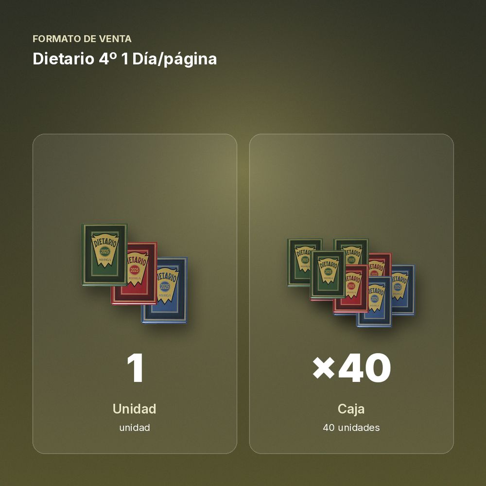 DIETARIO 4º 1 DÍA/PÁGINA - formato de venta: caja de 40