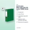 ARCHIVADOR ELBA-RADO CHIC A4 LOMO 75MM VERDE - características principales