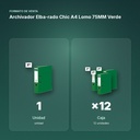 ARCHIVADOR ELBA-RADO CHIC A4 LOMO 75MM VERDE - formato de venta: caja de 12