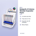 BOLÍGRAFO 4 COLORES WONDER EXPOSITOR RAYLU - características principales