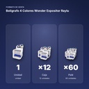 BOLÍGRAFO 4 COLORES WONDER EXPOSITOR RAYLU - formato de venta: caja de 12, palé de 60
