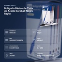BOLÍGRAFO BÁSICO DE TINTA DE ACEITE COREBALL NEGRO RAYLU - resumen de atributos