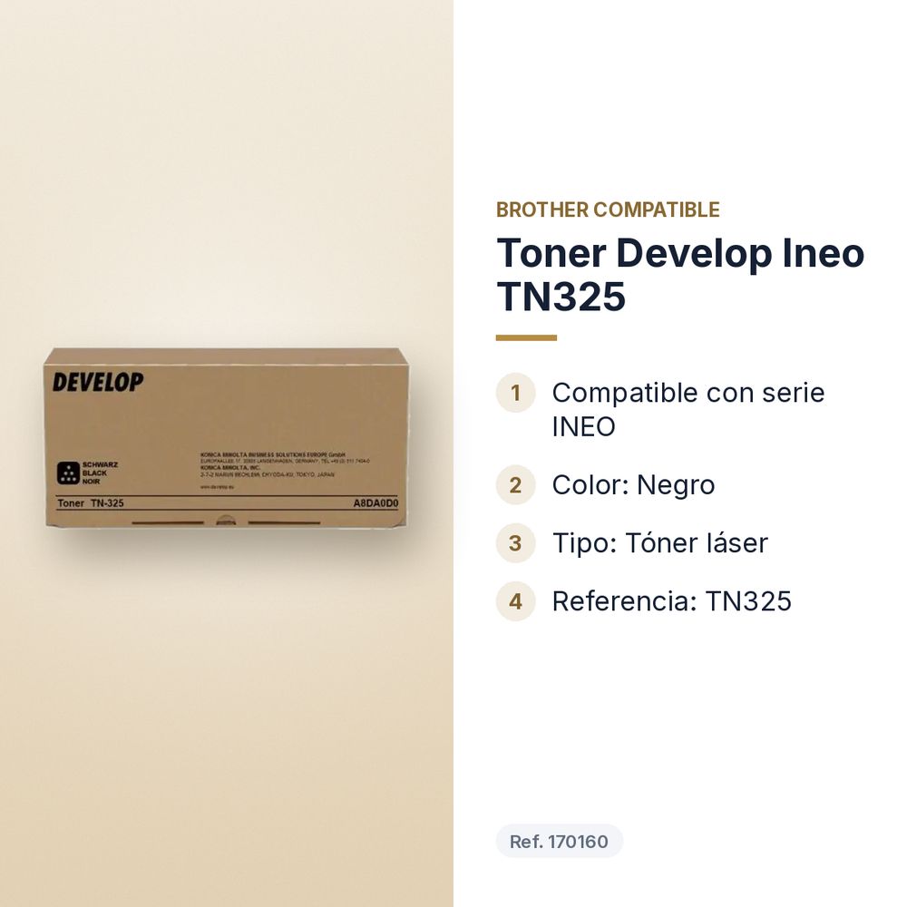 TONER DEVELOP INEO TN325 - características principales